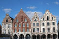 Grand Place Flemish Baroque facades plus stepped facade of Maison des Trois Luppars building. Arras, France.