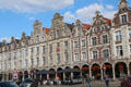 Flemish Baroque facades on Grand Place. Arras, France.