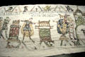 Facsimile of back side of Bayeux Tapestry at its Museum. Bayeaux, France.