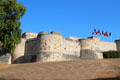 Defensive walls of Caen Castle. Caen, France.