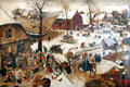 Census of Bethlehem painting by Pieter Brueghel the Younger at Caen Museum of Fine Arts. Caen, France.