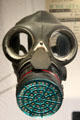 British civilian gas mask at Caen Memorial. Caen, France.