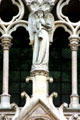 Statue of Angel Gabriel blowing his horn on Amiens Cathedral. Amiens, France.