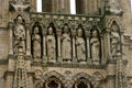 Right side section of King's Gallery on front of Amiens Cathedral. Amiens, France.