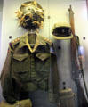 Canadian WWII military dress & equipment at Juno Beach Centre. Courseulles-sur-Mer, France.