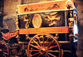 Ornate antique carriage in Car & Tourism Museum part of Louis XV Palace complex. Compiègne, France