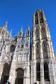 Western facade of Rouen Cathedral. Rouen, France.