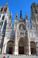Gothic facade of Rouen Cathedral. Rouen, France.