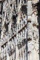 Saints carved on facade of Rouen Cathedral. Rouen, France