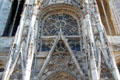 Flamboyant Gothic style of southern entry of Rouen Cathedral. Rouen, France.