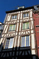 Half-timbered building structure detail. Rouen, France.