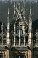 Gothic spires on Palais Royal of former Parliament of Normandy & Courthouse. Rouen, France.