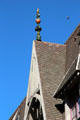 Gable with ceramic finial. Rouen, France.
