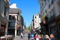 Rue Cauchoise pedestrian streetscape. Rouen, France.