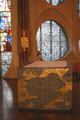 Modern high altar & window at St. Joan of Arc Church. Rouen, France.