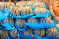 Melons at St Joan of Arc open-air marketplace. Rouen, France.