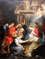 Adoration of shepherds painting by Peter Paul Rubens at Rouen Museum of Fine Arts. Rouen, France.