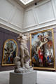 Sculpture & paintings in gallery at Rouen Museum of Fine Arts. Rouen, France.