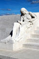 Female mourner statue at Vimy Ridge Memorial. Vimy, France.