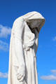 Mourning figure representing Canada at Vimy Ridge Memorial. Vimy, France.