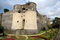 Angers Chateau , original Chateau of Plantagenet dynasty, Counts of Anjou, known for its towers & ramparts. Angers, France