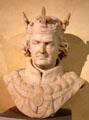 Bust of King René by Pierre-Jean David d'Angers in Chapel at Angers Chateau. Angers, France.
