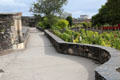 Parapet walk on ramparts of Angers Chateau. Angers, France.