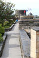 Parapet walk & gardens at Angers Chateau. Angers, France.