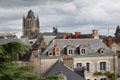 Roofs of Angers old town. Angers, France.