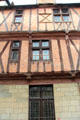 Ancient half-timbered building in Angers old town. Angers, France.