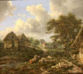 Countryside painting by Jacob Isaakszoon van Ruisdael at Angers Fine Arts Museum. Angers, France.