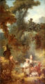 The Pursuit painting by Jean-Honoré Fragonard at Angers Fine Arts Museum. Angers, France.