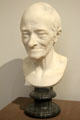 Marble bust of Voltaire by Jean-Antoine Houdon at Angers Fine Arts Museum. Angers, France.