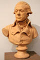 Terracotta bust of Charles-François Dumouriez by Jean-Antoine Houdon at Angers Fine Arts Museum. Angers, France.