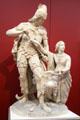 Plaster statue of St. Genevieve disarming Attila by Hippolyte Maindron at Angers Fine Arts Museum. Angers, France.