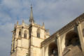 Spire & towers of St. Hubert's Chapel at Chateau Royal of Amboise. Amboise, France.