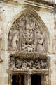Carvings over portal of St. Hubert's Chapel at Chateau Royal of Amboise. Amboise, France.