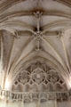 Vaulted ceiling in St. Hubert's Chapel at Chateau Royal of Amboise. Amboise, France.