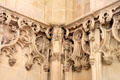 Interlaced carvings in St. Hubert's Chapel at Chateau Royal of Amboise. Amboise, France.