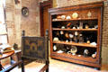 Scientific cabinet in Da Vinci's workshops at Château de Clos Lucé. Amboise, France.