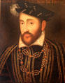 Portrait of Henri II, King of France at Château d'Azay-le-Rideau. Azay-le-Rideau, France.