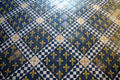 Fleur-de-Lis floor tiles in Studiolo at Blois Chateau. Blois, France.
