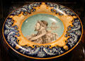 King Henri II painting on faience plate at Blois Chateau. Blois, France