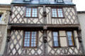 Corbel & half-timbered details of Acrobats house. Blois, France