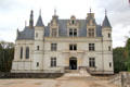 Entrance facade of Chenonceau Chateau. Chenonceau, France.
