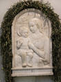 Marble Madonna & Child by Mino da Fiesole in Chapel at Chenonceau Chateau. Chenonceau, France.