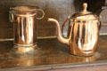Copper beaker & hot water pot in kitchen at Chenonceau Chateau. Chenonceau, France.