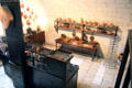 Ranges & copper cookware in kitchen at Chenonceau Chateau. Chenonceau, France.