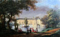 Chenonceau painting at Chenonceau Chateau. Chenonceau, France.