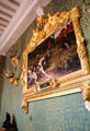 Hunting paintings & trophies at Chambord Chateau. Chambord, France.